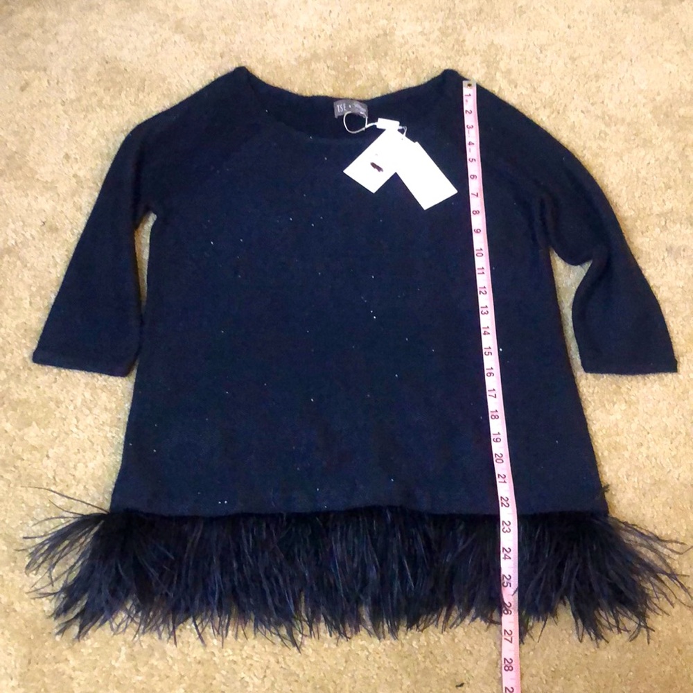TSE X Saks Fifth Avenue Sweater Dress With Feather Bottom Cashmere Size S